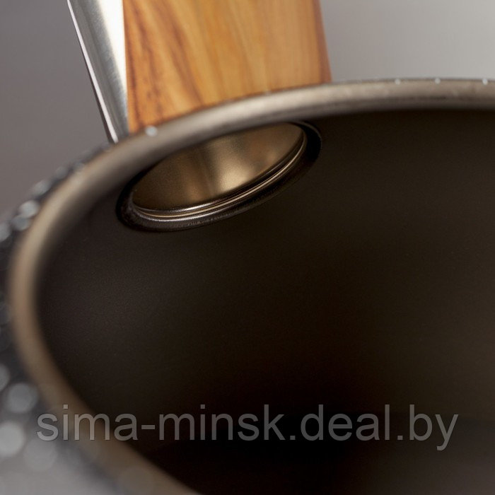 Чайник со свистком из нержавеющей стали Magistro Stone, 2,7 л, ручка soft-touch, индукция, цвет чёрный - фото 4 - id-p209777347