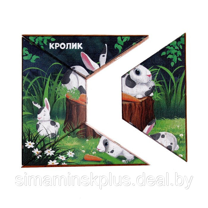 Магнитная головоломка по системе раннего развития Никитина «Кролик» - фото 4 - id-p209783578