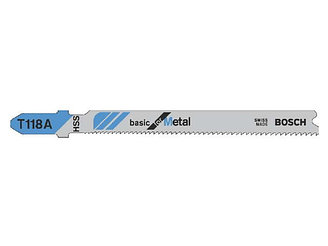 Пилка лобз. по металлу T118A (1 шт.) BOSCH (пропил прямой, тонкий, для листового металла)