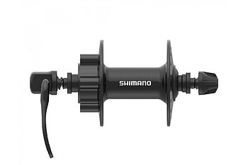 Втулка передняя Shimano TX506, 36 отв, 8/9/10ск, под диск 6-болт, QR:133мм, old:100мм, черный