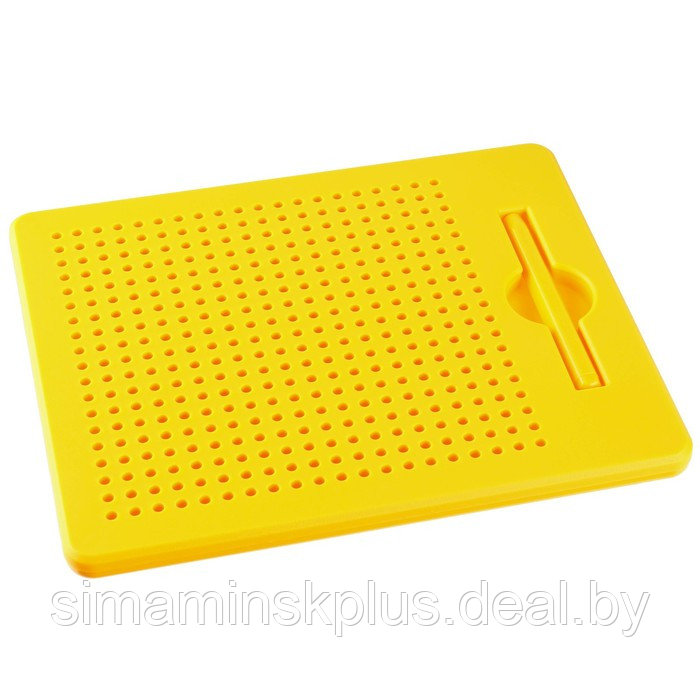 Планшет обучающий «Магнитное рисование: Лео и Тиг», 380 отверстий, цвет жёлтый - фото 2 - id-p209781544