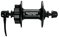 Втулка передняя Shimano M475, 36 отв, под диск 6-болт, QR:133мм, old:100мм, черный