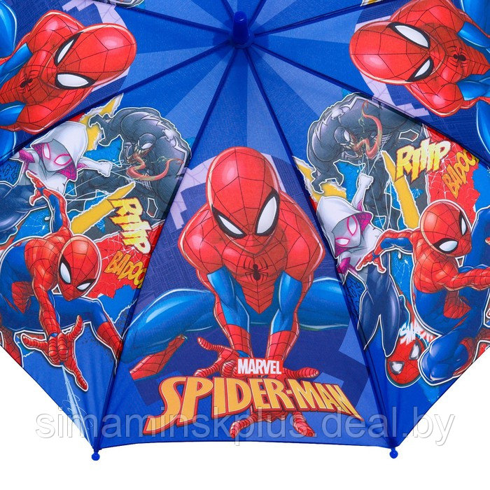 Зонт детский. Человек паук, синий, 8 спиц d=86 см - фото 3 - id-p209781608