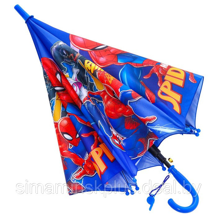 Зонт детский. Человек паук, синий, 8 спиц d=86 см - фото 6 - id-p209781608