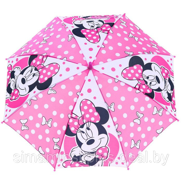 Зонт детский. Минни Маус, розовый, 8 спиц d=86 см - фото 2 - id-p209781610