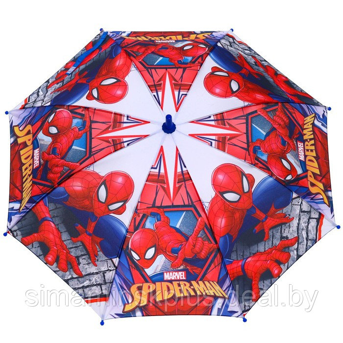 Зонт детский. Человек паук, красный, 8 спиц d=86 см - фото 2 - id-p209781612