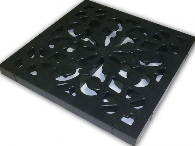 Решетка пластиковая декоративная к дождеприемнику (черный), Ecoteck, РБ - фото 1 - id-p209794617