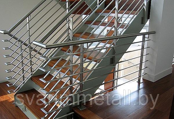 Перильные ограждения из нержавеющей стали, на лестницу (304 марка) - фото 8 - id-p209796423