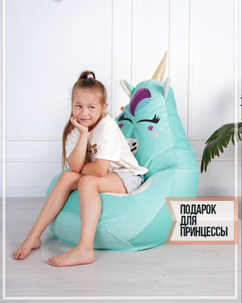 Кресло-мешок "devi", мебельная ткань, детский, зверьки - фото 1 - id-p209796421