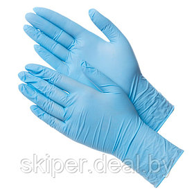 Перчатки нитриловые голубые DELTAGRIP Ultra 38 (100 шт.) размер S (7)