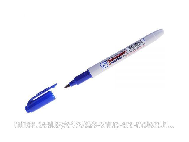 Маркер перманентный Crown "Multi Marker Super Slim" синий, пулевидный (толщ. линии 1.0 мм. Цвет синий) (CROWN - фото 1 - id-p209801436