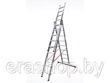 Лестница алюм. 3-х секц. 230/502/257 см 3х9 ступ. 16,2 кг  NV3230 Новая Высота (макс. нагрузка 150кг)