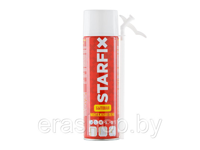 Пена монтажная бытовая всесезонная STARFIX Straw Foam (500мл) (Выход пены до 20 литров) - фото 1 - id-p209800029