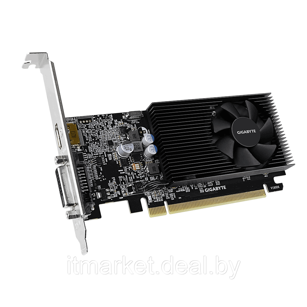 Видеокарта Gigabyte Low Profile D4 2G (GV-N1030D4-2GL) 2Gb DDR4 64bit HDMI DVI 1379(1417)/2100MHz - фото 3 - id-p209804277