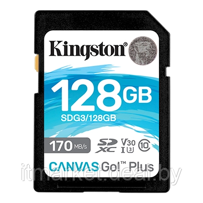 Карта памяти 128Gb Kingston Canvas Go Plus (SDG3/128GB) - фото 1 - id-p209804437