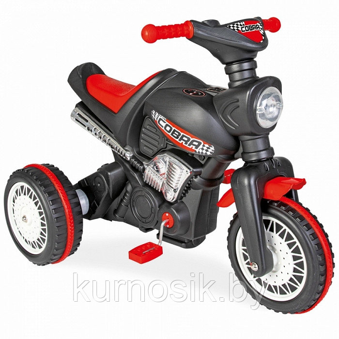 Педальный мотоцикл Pilsan Cobra Black/Черный 07323