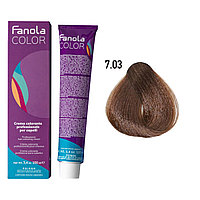 Крем-краска для волос Crema Colore 7.03 Warm medium blonde, 100мл (Fanola)