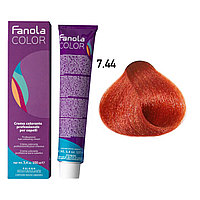 Крем-краска для волос Crema Colore 7.44 Medium blonde intense copper, 100мл (Fanola)