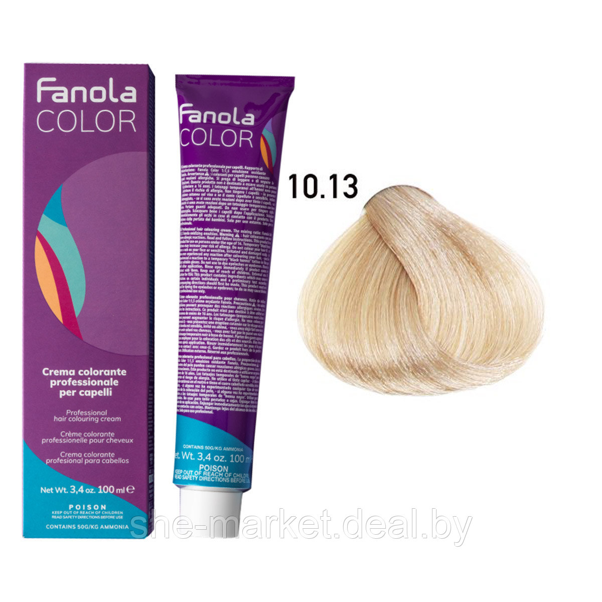 Крем-краска для волос Crema Colore 10.13 Blonde platinum biege, 100мл (Fanola) - фото 1 - id-p178378191