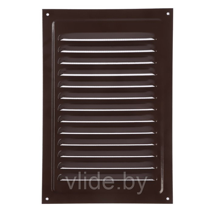 Решетка вентиляционная ZEIN Люкс РМ2030КР, 200 х 300 мм, с сеткой, металлическая, коричневая - фото 4 - id-p205049593