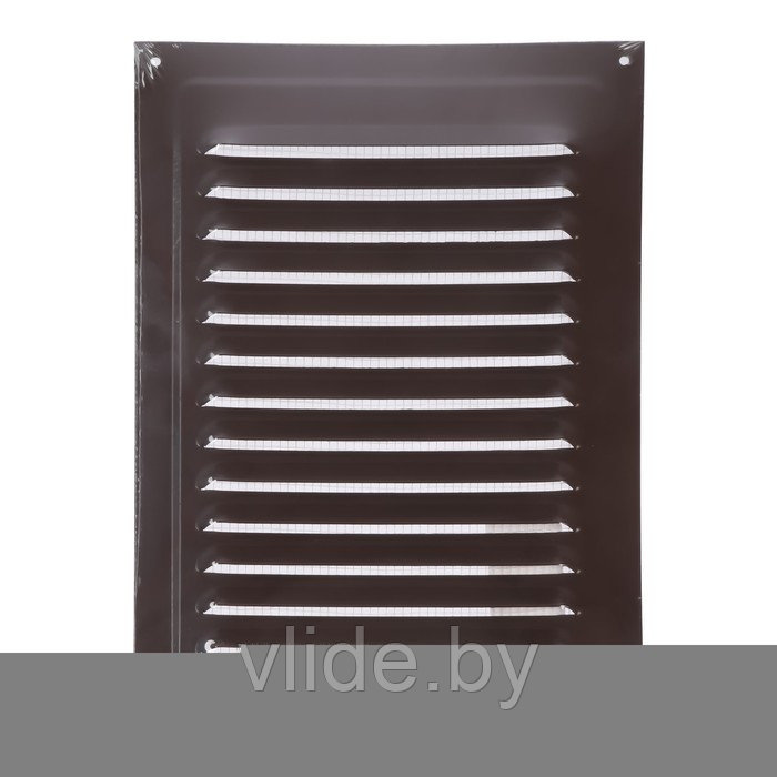 Решетка вентиляционная ZEIN Люкс РМ2030КР, 200 х 300 мм, с сеткой, металлическая, коричневая - фото 7 - id-p205049593