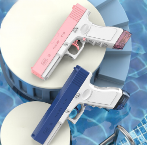 Водяной пистолет GLOCK WATER GUN (2 обоймы, USB аккумулятор) Розовый - фото 1 - id-p209827552