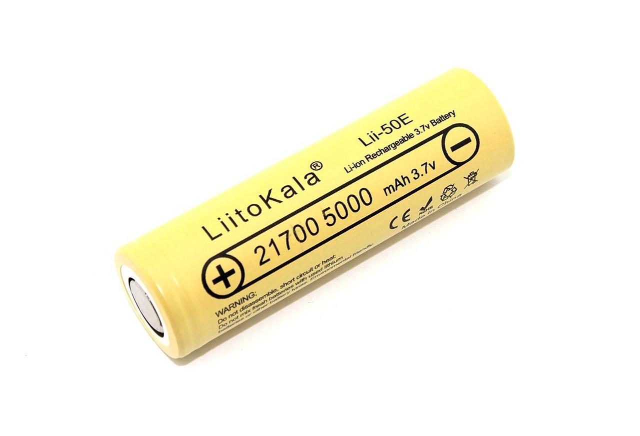 Аккумулятор типа 21700 Li-Ion LiitoKala Lii-50E 5000mAh, 3.7V - фото 1 - id-p209829044