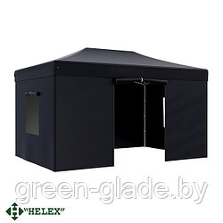 Тент-шатер быстро сборный Helex 4342 3x4,5х3м полиэстер черный