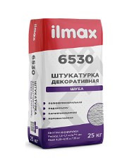 Декоративная штукатурка белая ilmax 6530 (фактура "шуба") - на белом мраморе, купить в Минске, 25кг