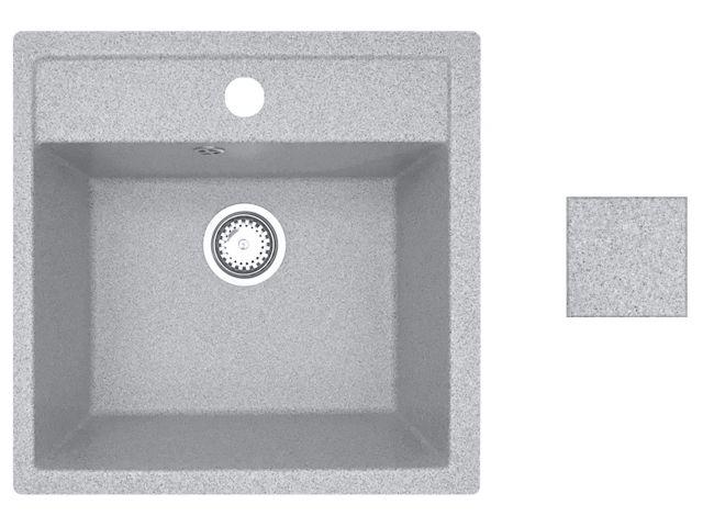 Мойка кухонная из искусственного камня STAR серый 510х505 мм, AV Engineering - фото 1 - id-p209318415