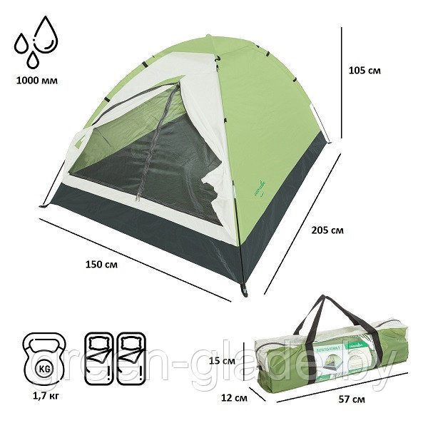 Палатка-шатер Green Glade Kenya 2 - фото 2 - id-p69458360