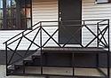 Поручни из металла, сварные, из профильной трубы, на улицу, фото 2