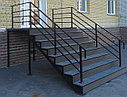 Поручни из металла, сварные, из профильной трубы, на улицу, фото 8