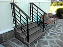 Поручни из металла, сварные, из профильной трубы, на улицу, фото 9