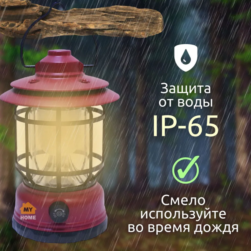 Многофункциональный подвесной походный фонарь в стиле ретро Camping Lamp - фото 4 - id-p209871376