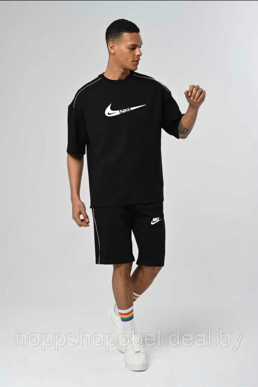 Комплект(шорты + футболка) Nike / летний спортивный костюм OVERSIZE - фото 7 - id-p209886826