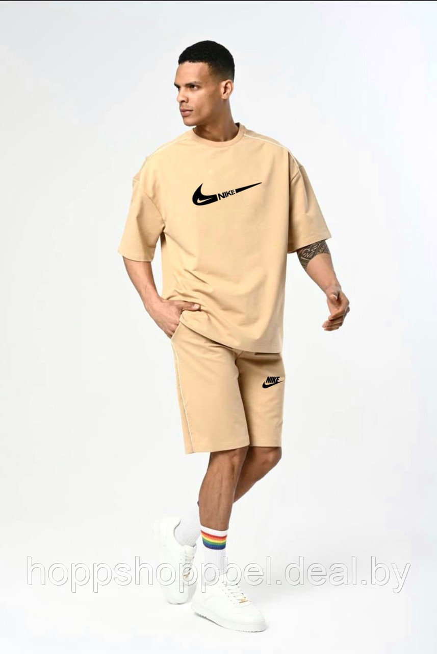 Комплект(шорты + футболка) Nike / летний спортивный костюм OVERSIZE - фото 2 - id-p209892467