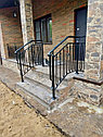 Сварные перильные ограждения из металла, на лестницу, фото 4