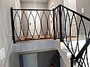 Сварные перильные ограждения из металла, на лестницу, фото 8