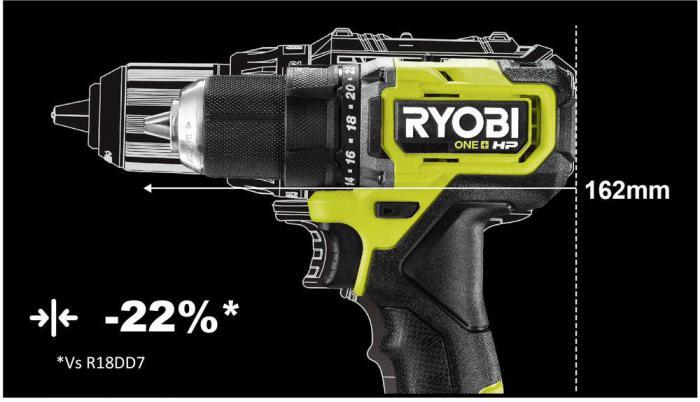 Дрель-шуруповерт аккумуляторная RYOBI HP RDD18C-0 (без батареи) - фото 4 - id-p208520561