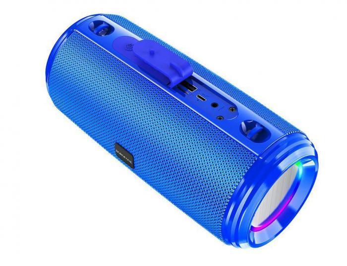 Портативная беспроводная переносная блютуз мини колонка Borofone BR13 Young синяя для телефона - фото 3 - id-p209252544