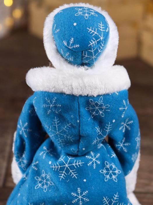 Музыкальная игрушка Снегурочка поющая под елку новогодняя кукла фигурка 30 см фигура декоративная - фото 9 - id-p209660017