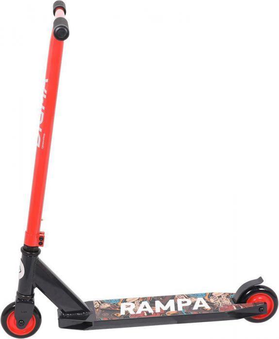 Самокат Digma Rampa, трюковый, 2-колесный, 100мм, 100мм, красный/черный [st-ra-100] - фото 2 - id-p209255758