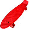Скейт Пенни Борд (Penny Board) однотонный, матовые колеса 2 дюйма (цвет микс), до 60 кг.  Красный, фото 2