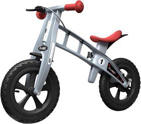 Беговел FirstBIKE Cross с тормозом (серебристый)