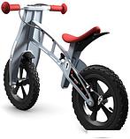 Беговел FirstBIKE Cross с тормозом (серебристый), фото 4