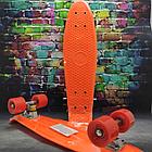 Скейт Пенни Борд (Penny Board) однотонный, матовые колеса 2 дюйма (цвет микс), до 60 кг.  Красный, фото 5