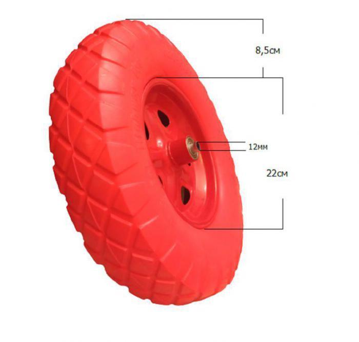 LWI Колесо PU 4.80/4.00х80 бескамерное D16(втулка12), арт. LWI39-12ПУ - фото 2 - id-p209254814