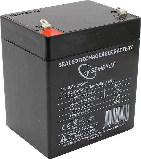 Аккумулятор Gembird/Energene 12-5/MS5-12/BAT-12V5AH (12V, 5Ah) для UPS