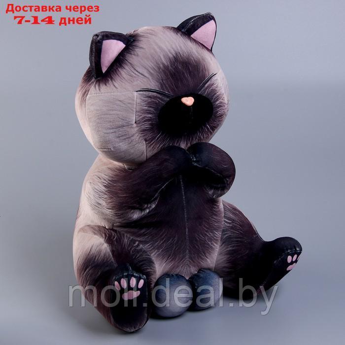 Мягкая игрушка "Кот", 40 см, цвет серый - фото 1 - id-p209759846
